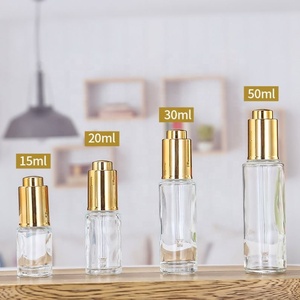 Cosmetic Dropper <b>Bottle</b> 10ml 20ml 30ml <b>50ml</b> Flat Shoulder Essential Oil Hair Oil Glass Serum Dropper <b>Bottles</b> - Product Image 4