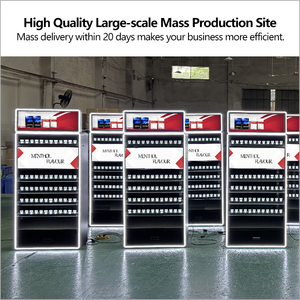 Thuốc lá kim loại thuốc lá Rack hiển thị đứng tủ với lưu trữ ngăn kéo bán hàng bầu không khí chiếu sáng - Product Image 4