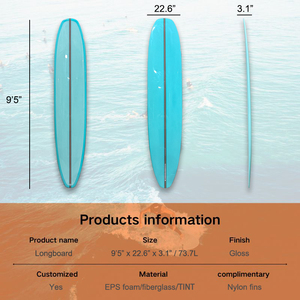Tabla de Surf Longboard de Epoxi Personalizada al por Mayor de 8 a 9 pies con Núcleo de Espuma EPS para Adultos, Principiantes y Profesionales Fishboard_01 Fib - Product Image 5