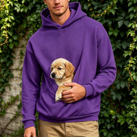 Vêtements tendance pour propriétaires et chiens, tenues assorties pour animaux de compagnie, couleurs unies, sweats à capuche pour humains, vente en gros personnalisée
