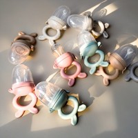 Nouvel ensemble d'alimentation pour bébé en silicone en forme de lapin couleur neutre 2026, comprenant un plateau de congélation avec couvercle pour fruits congelés