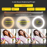 Qiniu Usine En Gros 18 Pouces Photographique LED Anneau Lumière Température De Couleur Réglable Gradable Remplir Éclairage Trépied Stand