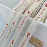 Ruban en Coton Naturel 100% Biologique Personnalisé de Haute Qualité, Impression sur Mesure de 91 Mètres, pour Mariages, Fêtes et Projets DIY