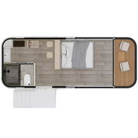 Casa Space Capsule Tiny House, maison modulaire en forme de capsule spatiale, pour maison mobile en forme de capsule spatiale
