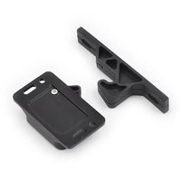 Loquet de panneau en alliage de zinc noir à fermeture par poussée pour porte de placard, tiroir, camping-car, caravane, bateau