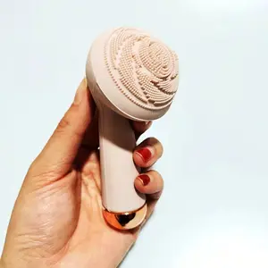 Arruela elétrica rosto massageador giratório silicone poro limpador Cleanser rosto arruela recarregável rosto arruela