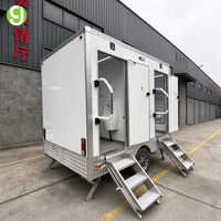 Trailer Toilet Portabel Goeasy Dua Kompartemen Dilengkapi Wastafel dan Sistem Ventilasi untuk Pernikahan di Luar Ruangan