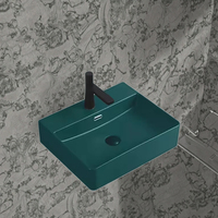 Couleur Art Bassin En Céramique Céramique Salle De Bains Vert Mat Table Lavabo Comptoir Lavabo Évier
