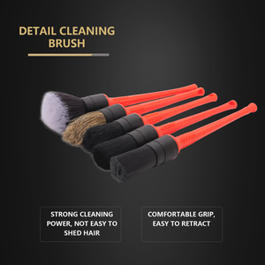 SPTA DF017 Juego de 5 Cepillos para Detallado de Autos <span class=keywords><strong>con</strong></span> Cerdas de PP para Limpieza sin Rayones de Superficies Automotrices, Piezas Interiores/Exteriores - Product Image 5