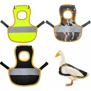 Chaleco reflectante para pollos, patos, gansos, ropa protectora de invierno con tira reflectante, camuflaje, negro, verde fluorescente - Product Image 2