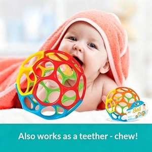 JunRong <span class=keywords><strong>Oball</strong></span> Classic <span class=keywords><strong>Ball</strong></span>, balle souple facile à saisir, jouet éducatif coloré pour le développement des bébés et des tout-petits - Product Image 3