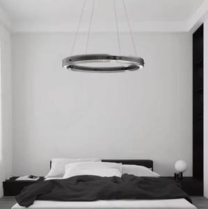 Zèle Éclairage Lustres Pendentif Lumières Design Contemporain Anneau Lumière Verre Led Cristal Lustre - Product Image 3
