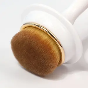 ZH Soft Kabuki personalisierte professionelle braune Haare einzeln einzigartiges vegan Eigenmarke individuelles Logo hochwertige Make-up-Pinsel