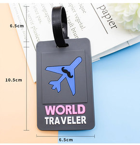 Du lịch Phụ kiện cho trẻ em tùy chỉnh với tên <span class=keywords><strong>ID</strong></span> thẻ mềm PVC nhựa Thẻ Hành Lý - Product Image 6