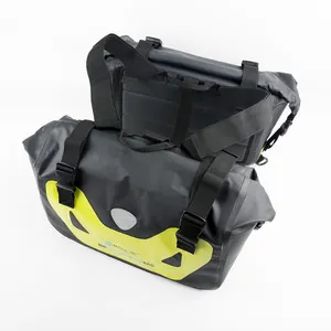 حقيبة مُزينة بكرسي جانبي للدراجة النارية مضادة للماء من MARJAQE، حقيبة جانبية للدراجة النارية، حقيبة مكونة من قطعتين للأمتعة للدراجة النارية