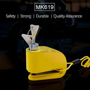 Kunci Disk Alarm cerdas sepeda tahan air pekerjaan berat MK619 120db untuk sepeda motor