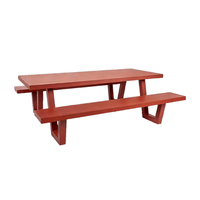 Ensemble table et chaises modernes en aluminium pour extérieur – Durable pour parcs, jardins, balcons, cours, places publiques, pique-niques, hôtels
