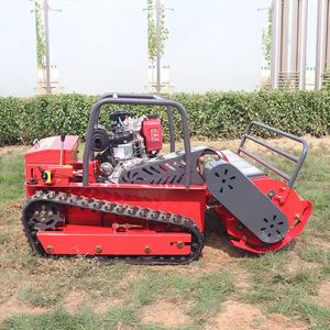 Mini Farm Flail Lawn Mower 800mm 1000mm Home <b>Robotic</b> Diesel Power <b>Remote</b> <b>Control</b> Crawler Lawn Mower for Grass Cutting - Product Image 3