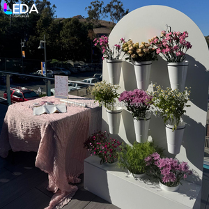 LEDA Venta al por mayor de soportes de pared redondos de PVC de alta calidad para decoración floral en bodas y recepciones, con logotipo personalizado - Product Image 4