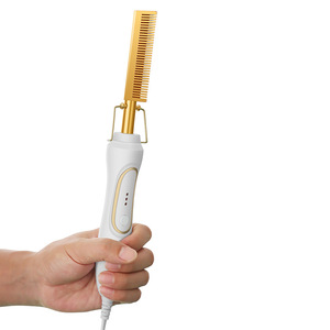 Portable <b>Hot</b> <b>Comb</b> Electric Hair Straightening <b>Comb</b> Multifunctional Wet and Dry Dual-use <b>Hot</b> Copper <b>Comb</b> - Product Image 2