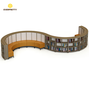 Libreria Curva in Legno per Esposizione Libri, Produzione EVERPRETTY per Biblioteche Universitarie e Sale Lettura - Product Image 5