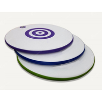 Tapis de saut gonflable en PVC imperméable, tapis de yoga portable, piste de tumbling gonflable, gymnastique, coussin rond de 100 cm