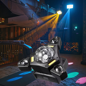 Luz de Escenario LED de 80W con Cabezal Móvil RGBW Controlado por DMX de 3 Brazos, Bola de Haz Mágico, Estroboscópico y Láser, <span class=keywords><strong>Efecto</strong></span> 4 en 1 para KTV, Fiestas y Discotecas - Product Image 3