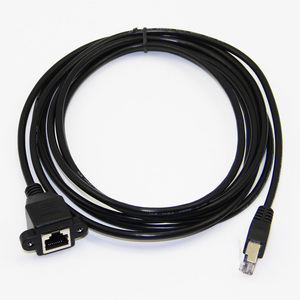 Bochara <strong>Cat</strong> <strong>5</strong> RJ45 Male to Female <strong>Ethernet</strong> LAN <strong>Network</strong> Extension Cable With Screw Panel Mount 30cm 60cm 100cm 150cm 2m 3m 5m - Product Image 2