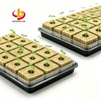 Vente en gros de blocs de laine de roche agricoles bon marché, cubes de laine de roche pour semis, légumes, fleurs