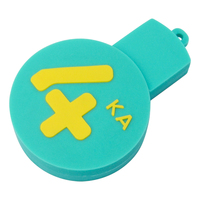 Clé USB en gros 4 Go 8 Go 16 Go 32 Go 64 Go en silicone ronde avec plaque nominative, disque de stockage portable