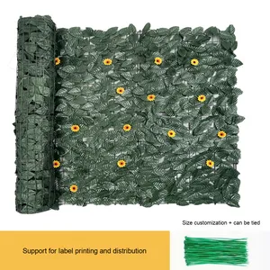 Filet de clôture décoratif de plante verte simulée transfrontalière <span class=keywords><strong>feuille</strong></span> artificielle matière plastique pour bloquer les plantes pour les décorations extérieures - Product Image 3