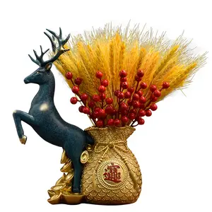 Fulu Fulu Tasche Golden Weizenohr Vase Dekoration Zuhause Wohnzimmer Fernsehschrank Dekoration Ladenöffnung Hausveranstaltung Geschenk
