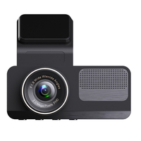 Caméra embarquée pour voiture Pro 3.0 pouces avec écran, 3 objectifs, 12MP, 4K, vision nocturne, enregistrement en boucle, MicroSD, angle de 170°, détection de mouvement avec GPS