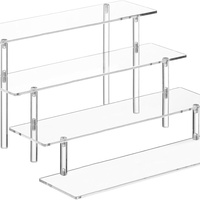 Présentoir professionnel en acrylique, support rond à niveaux durable pour bibelots, organisateur transparent polyvalent pour les boutiques de souvenirs