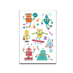 Tatuajes temporales a prueba de agua cuerpo de los niños cara <span class=keywords><strong>brazo</strong></span> <span class=keywords><strong>tatuaje</strong></span> pegatinas <span class=keywords><strong>Robot</strong></span> serie - Product Image 3