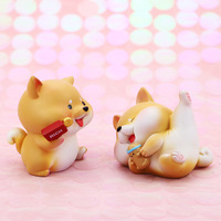 Nette glückliche Shiba Inu Welpe Auto Innendekoration Auto Ornament Cartoon Backen Kuchen Dekoration