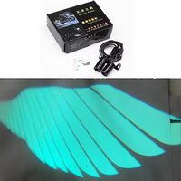 Système d'éclairage décoratif universel en aluminium pour moto, projecteur de sol à 2 lentilles, lumière de projection aile d'ange droite