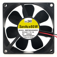 SANYO 9WF0824S4D03 DC24V 0.10A 80*80*25MM 8025 8CM Kipas Pendingin Aksial Konverter Frekuensi Bantalan Bola Ganda Baru Asli