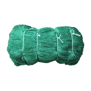 Chinese factory Green raw material high quality 210D/3ply 210D/72ply nylon polyester trawl fishing nets high twist line fishnet