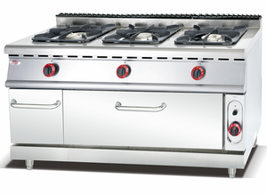 معدات مطبخ تجارية من الفولاذ المقاوم للصدأ، موقد طهي بأربعة مواقد يعمل بالغاز مع فرن SUA304، موقد متنقل يعمل بالغاز المسال/الغاز الطبيعي - Product Image 4