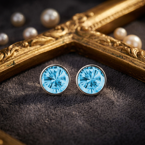 Pendientes de Plata de Ley 92.5 con Circonita Cúbica Redonda para Mujeres y Niñas, Regalo Elegante, Joyería Fina de Moda al por Mayor - Product Image 3