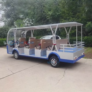 Autobús Turístico Eléctrico Blanco de 11 Asientos en Venta, Ideal para Parques y Atracciones Turísticas, Funciona con Batería - Product Image 2