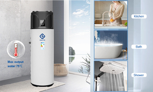 Bomba de Calor Doméstica Todo en Uno con WiFi para Agua Caliente Sanitaria (DHW) y Calefacción, de Alta Temperatura, con Refrigerante R134a, 1.8kW-3kW, 150L-300L, Tipo Aire-Agua, para Europa - Product Image 6