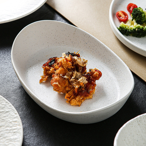 Japanse stijl eettafelset restaurant decoratief servies wit mat zwart stippen Duits porseleinen dinerset - Product Image 3