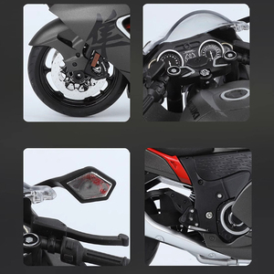 Modèle de moto en alliage 1:9 HY Suzuki Hayabusa GSX-1300R sous licence officielle, style course urbaine, <span class=keywords><strong>simulation</strong></span> acousto-optique moulée sous pression - Product Image 6