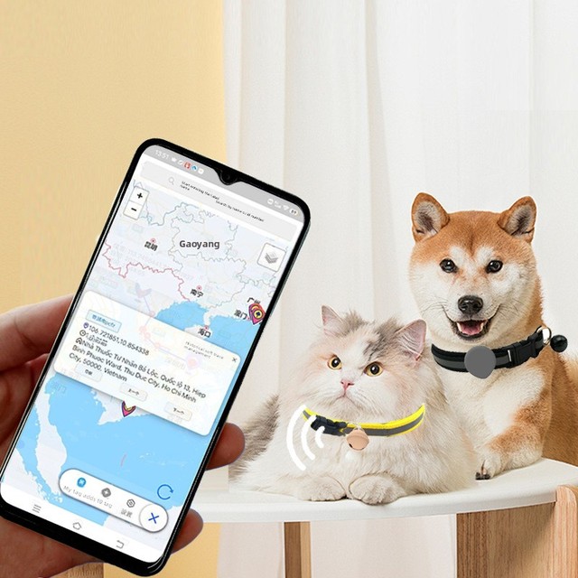 Customized Silicone Pet GPS Locator for Cats & Dogs-Real-Time Tracking Waterproof Anti-Lost Collar with Battery-Free Design
