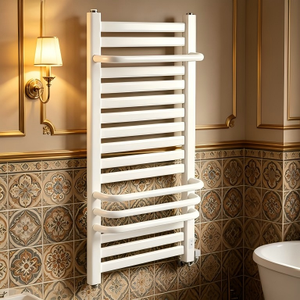 <span class=keywords><strong>Radiateur</strong></span> à serviettes blanc moderne pour salle de bain, support mural chauffant pour serviettes, compatible avec système de <span class=keywords><strong>chauffage</strong></span> <span class=keywords><strong>central</strong></span> - Product Image 2
