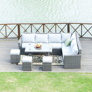 Ensemble de canapés de jardin en <span class=keywords><strong>rotin</strong></span> extérieur de luxe ensemble de meubles en osier canapé de patio chaise ensemble de salon canapés d'hôtel de jardin en <span class=keywords><strong>rotin</strong></span> <span class=keywords><strong>naturel</strong></span> - Product Image 2