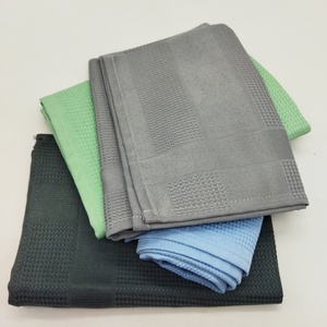 吸収トルコバーラグバスルームクリーニングタオル刺Embroideryデザインマイクロファイバーワッフルティータオルキッチンふきん - Product Image 6