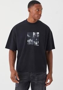 Camiseta de manga corta de algodón de un solo color para hombre y camiseta con logotipo gráfico impreso personalizado, camiseta con diseño de sublimación para hombre - Product Image 2